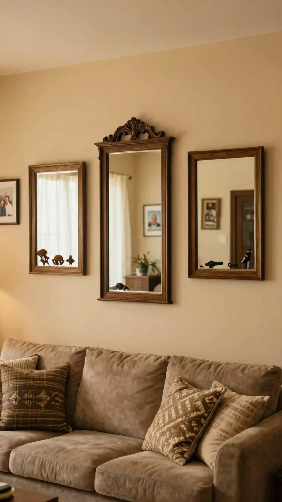 15 Set of 3 Mirrors on Wall Ideas for Balanced Styling - 15. A Reflective Journey 1