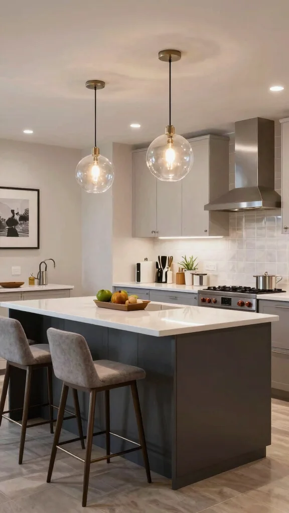 16 Basement Lighting Fixtures Ideas to Brighten Dark Spaces - 14. Glass Pendant Lighting 1