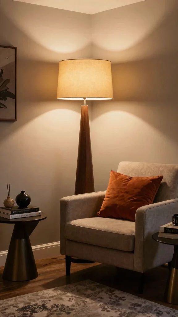 16 Basement Lighting Fixtures Ideas to Brighten Dark Spaces - 15. Statement Floor Lamps 1
