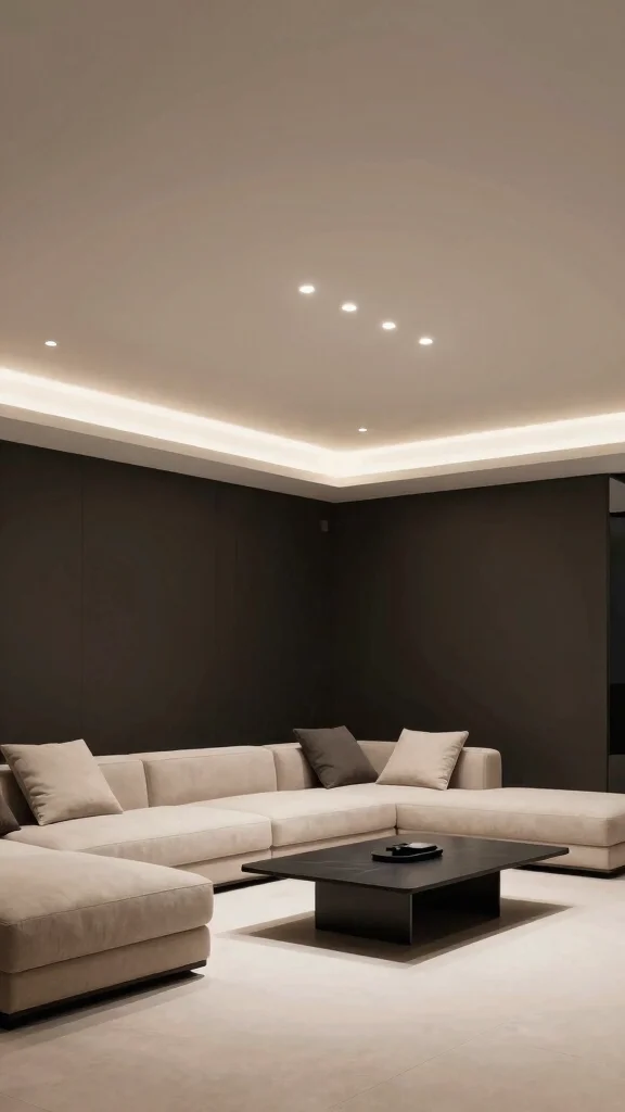 16 Basement Lighting Fixtures Ideas to Brighten Dark Spaces - 9. Soft LED Recessed Lighting 1