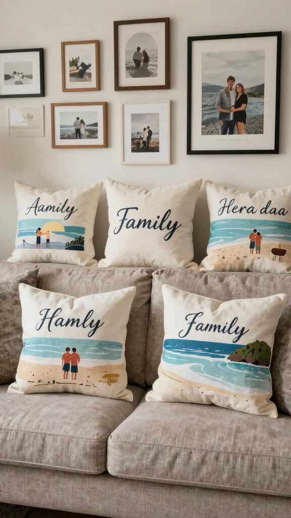 16 Blue and White Throw Pillows Ideas for a Coastal Look - 11. Custom Designs 1