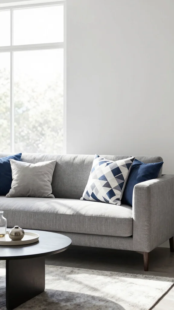 16 Blue and White Throw Pillows Ideas for a Coastal Look - 4. Geometric Designs 1