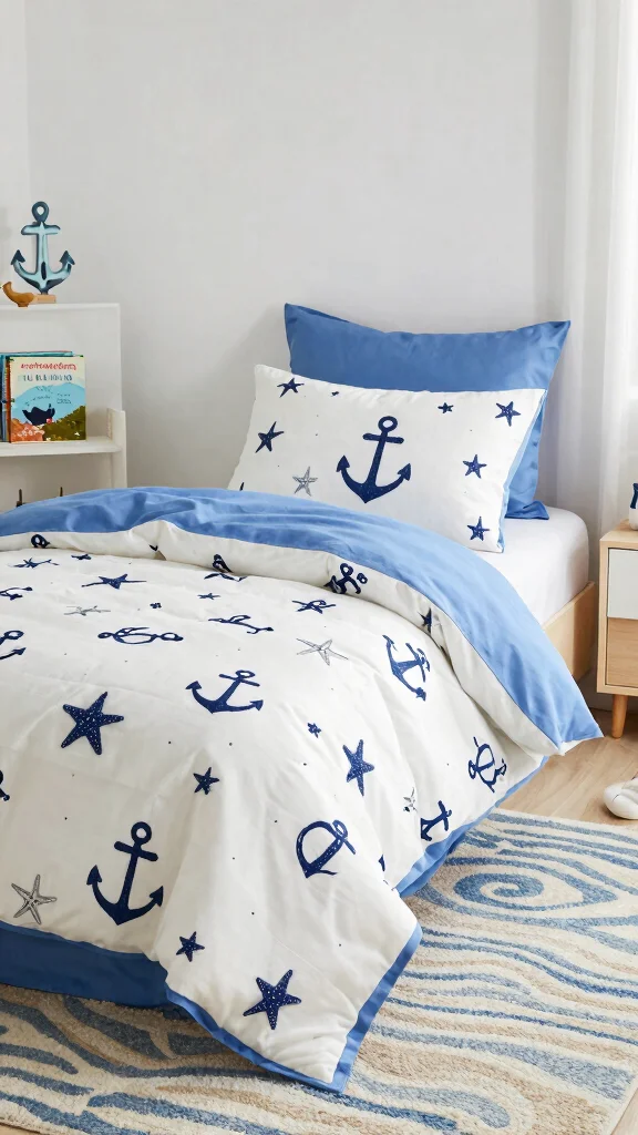 16 Blue and White Throw Pillows Ideas for a Coastal Look - 6. Nautical Motifs 1