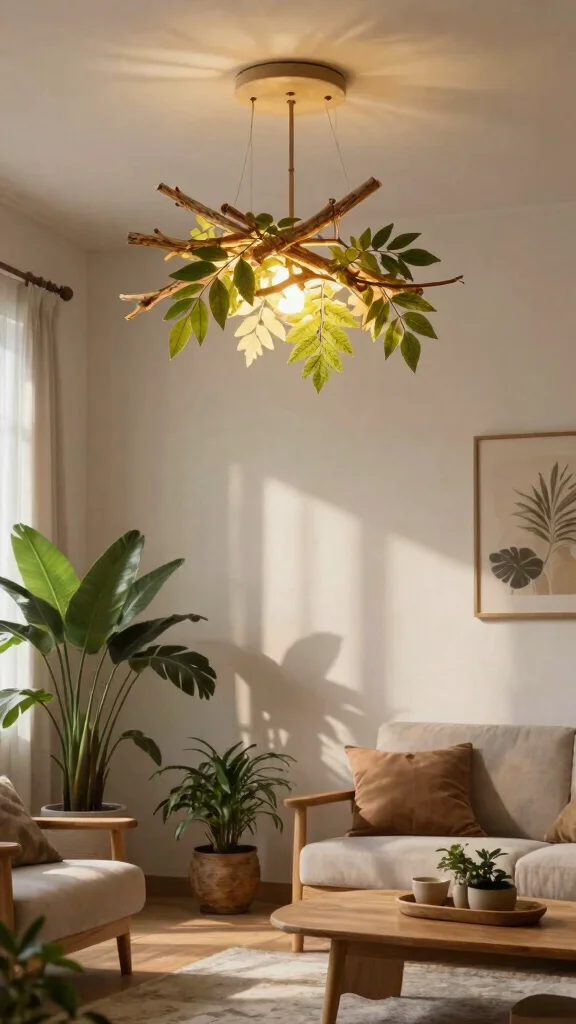 16 Colonial Lighting Fixtures Ideas for Traditional Homes - 16. Nature-Inspired Lighting 1