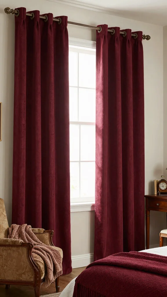 16 Dark Academia Curtains Bedroom Ideas for Moody Interiors - 11. Rich Textured Fabrics 1