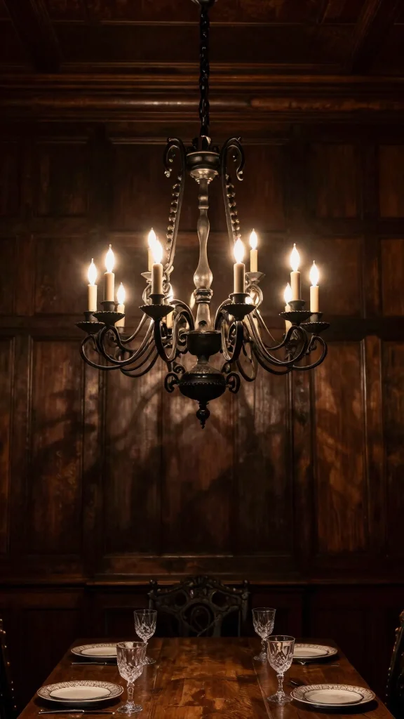 16 Dark Academia Lighting Fixtures Ideas for Moody Interiors - 1. Gothic Chandeliers 1