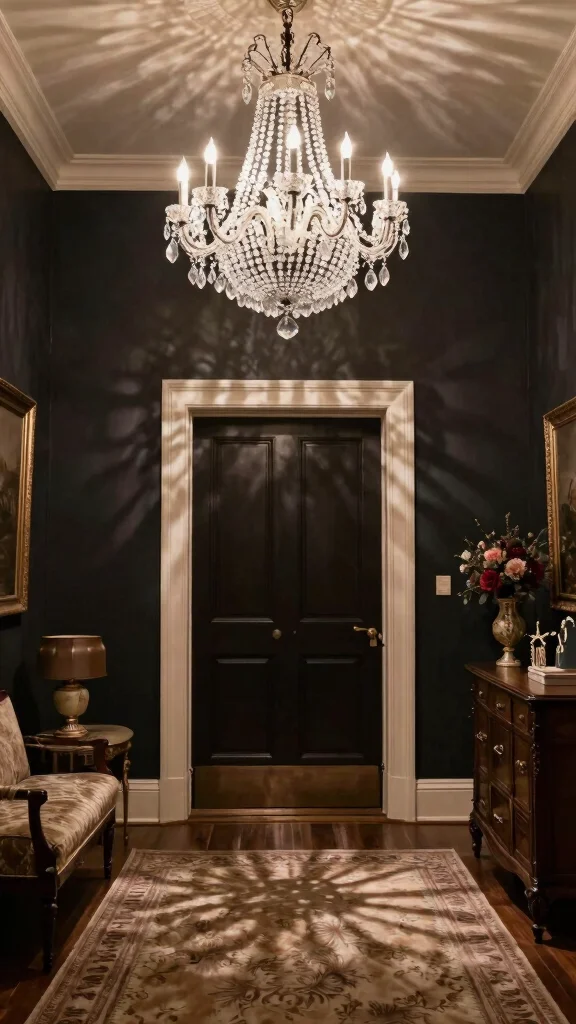 16 Dark Academia Lighting Fixtures Ideas for Moody Interiors - 12. Crystal Fixtures 1