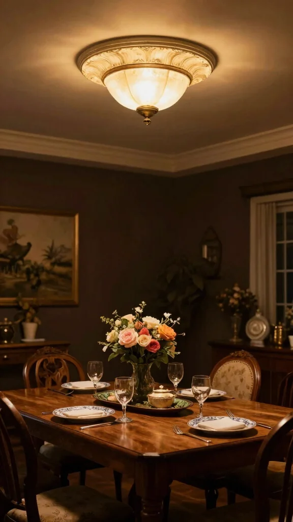 16 Dark Academia Lighting Fixtures Ideas for Moody Interiors - 15. Vintage Inspired Ceiling Fixtures 1