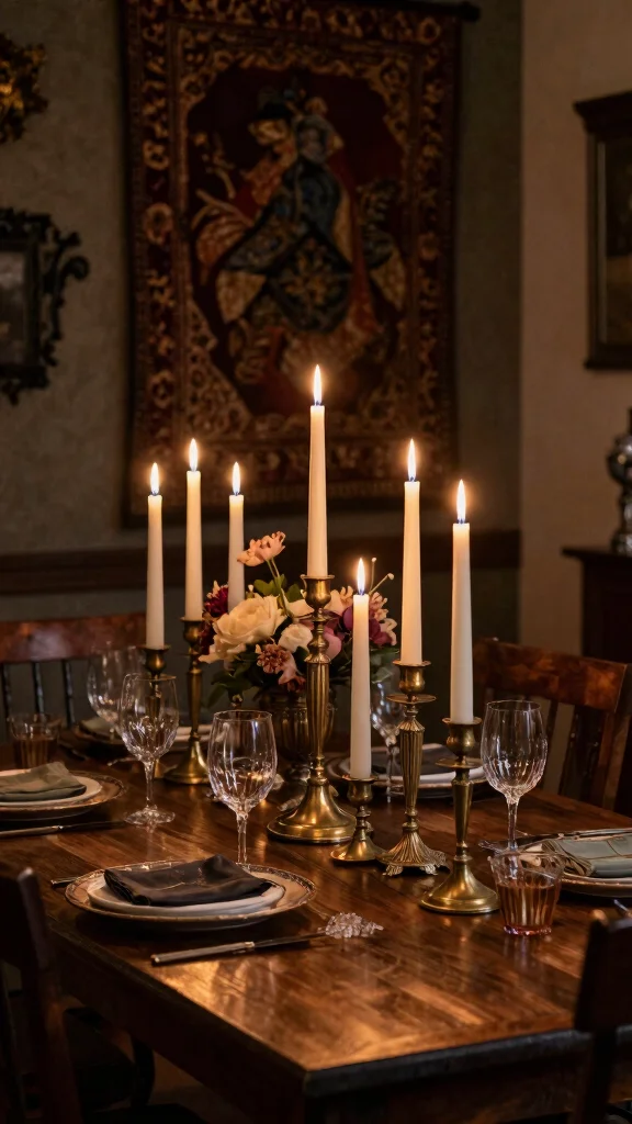 16 Dark Academia Lighting Fixtures Ideas for Moody Interiors - 3. Candlestick Holders 1