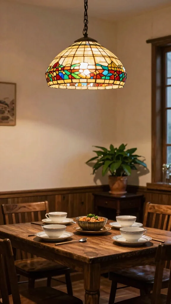 16 Dark Academia Lighting Fixtures Ideas for Moody Interiors - 9. Stained Glass Fixtures 1