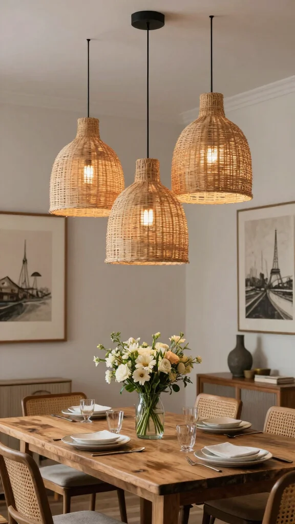 16 French Lighting Fixtures Ideas for Parisian Elegance - 6. Artistic Pendant Lights 1