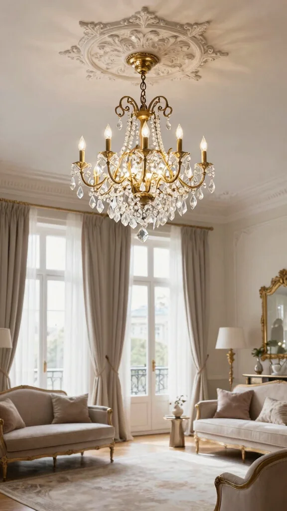 16 French Lighting Fixtures Ideas for Parisian Elegance - 8. Decorative Ceiling Fixtures 1