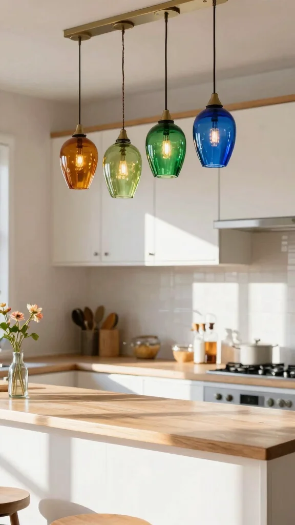 16 MCM Lighting Fixtures Ideas for Retro-Inspired Homes - 7. Colorful Glass Fixtures 1