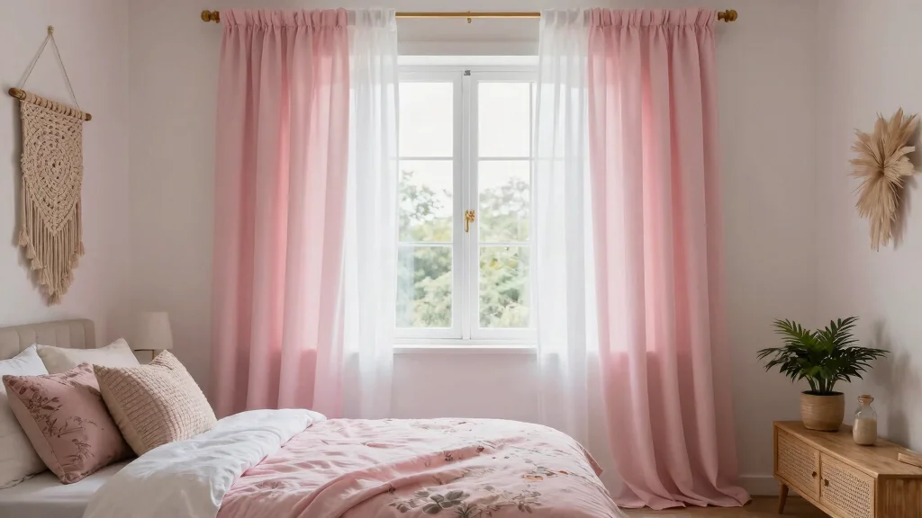 16 Pink and White Curtains Bedroom Ideas for a Soft Romantic Touch