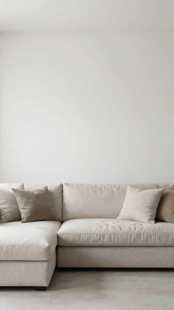 16 Throw Pillows Sectional Couch Ideas for a Cozy Setup - 15. Minimalist Approach 1