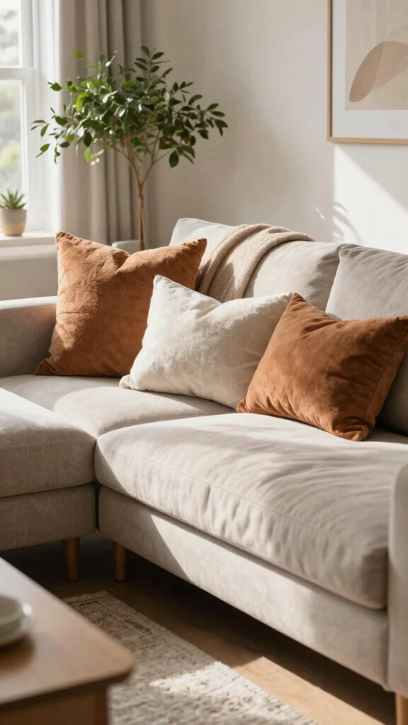 16 Throw Pillows Sectional Couch Ideas for a Cozy Setup - 8. Layering with Throws 1