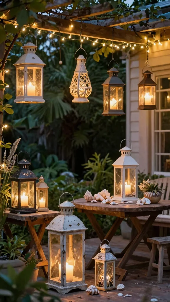 17 Coastal Lighting Fixtures Beach Houses Ideas for Breezy Style - 1. Nautical Lanterns for Outdoor Spaces 1