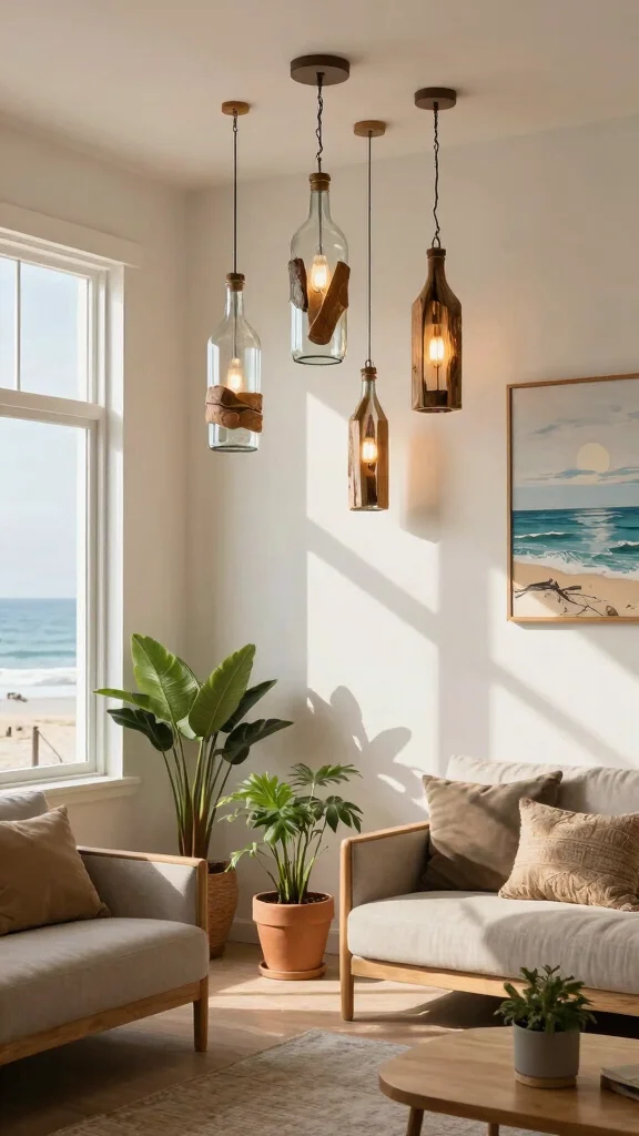 17 Coastal Lighting Fixtures Beach Houses Ideas for Breezy Style - 16. Upcycled Lighting Fixtures 1