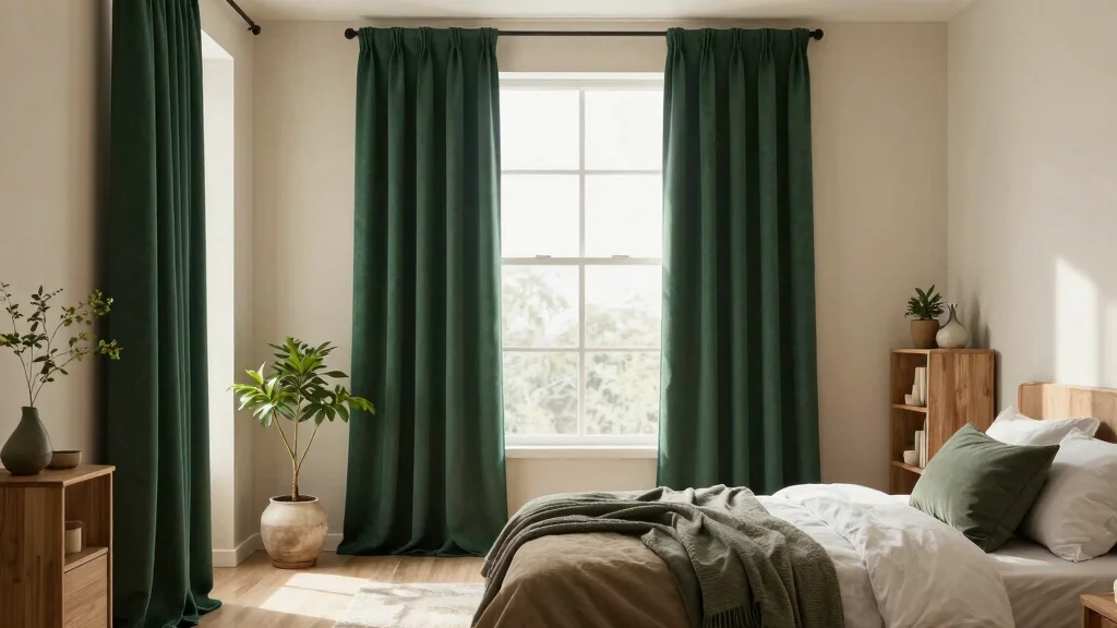 17 Dark Green Curtains Bedroom Ideas for a Cozy Atmosphere