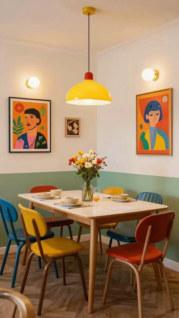 17 Dining Lighting Fixtures Ideas for Elegant Gatherings - 13. Retro Wall Lights: Playful and Stylish 1