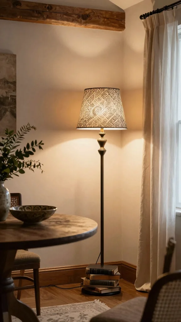 17 Dining Lighting Fixtures Ideas for Elegant Gatherings - 6. Statement Floor Lamps: Adding Height 1