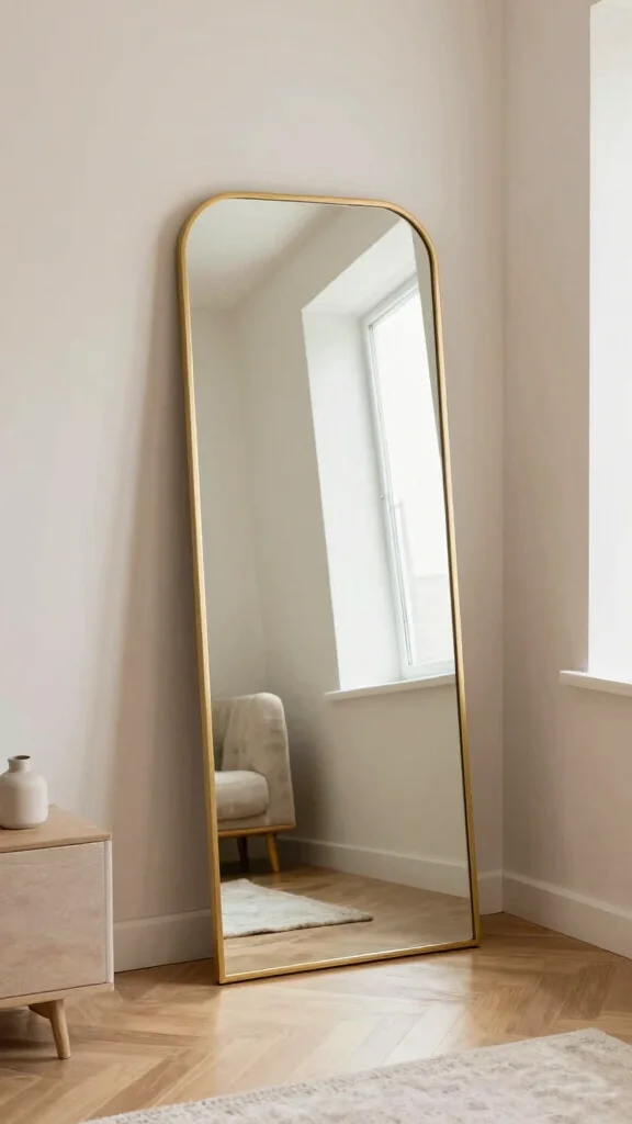 17 Gold Mirrors on Wall Ideas for a Luxe Touch - 14. Gold Mirrors for Small Spaces 1