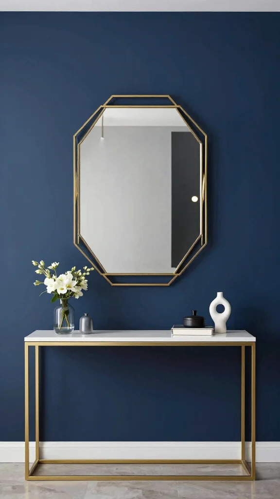 17 Gold Mirrors on Wall Ideas for a Luxe Touch - 2. Modern Minimalism with Simple Shapes 1