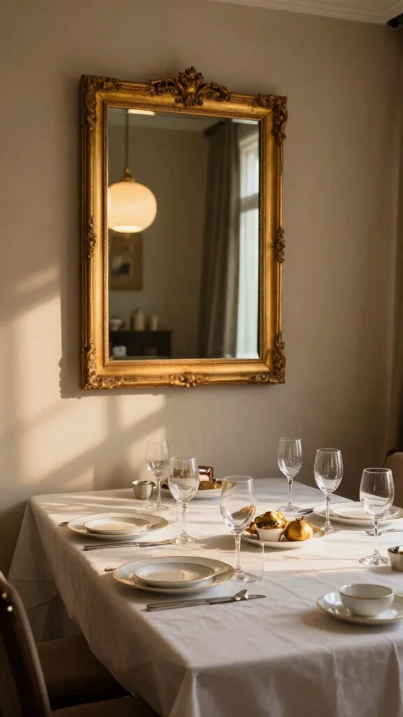 17 Gold Mirrors on Wall Ideas for a Luxe Touch - 6. Layered Lighting with Mirrors 1