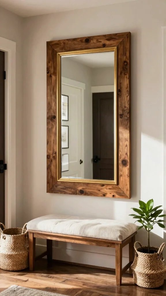17 Gold Mirrors on Wall Ideas for a Luxe Touch - 7. Mix of Textures with Mirrors 1