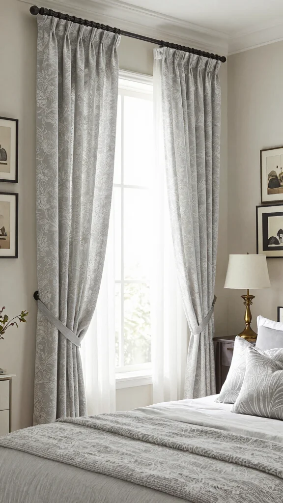 17 Grey and White Curtains Bedroom Ideas for a Timeless Style - 10. Transitional Color Schemes 1