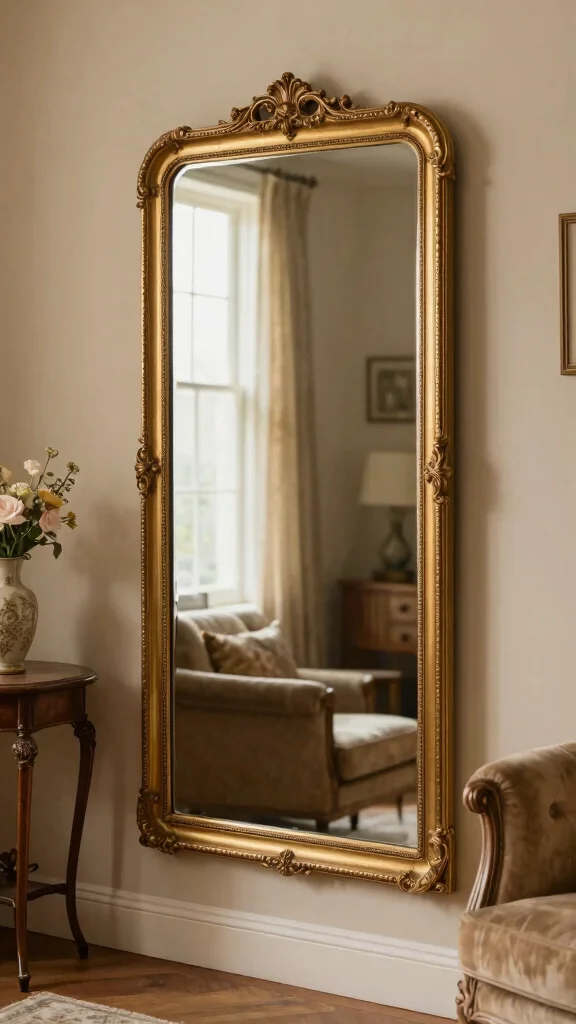 17 Panel Mirrors on Wall Ideas for Elegant Spaces - 1. Classic Vintage Frames 1