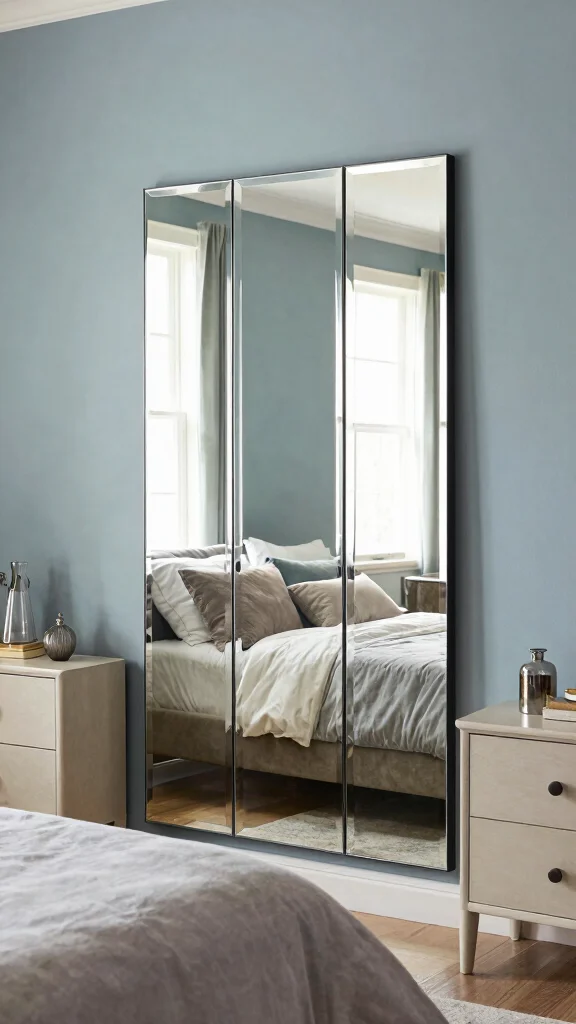 17 Panel Mirrors on Wall Ideas for Elegant Spaces - 15. Unexpected Locations 1