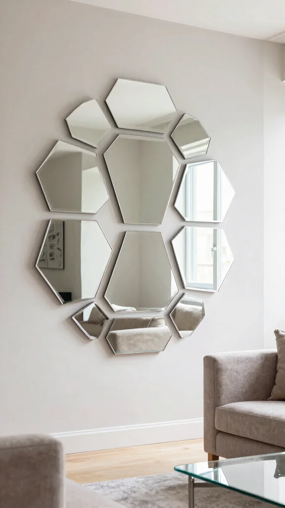 17 Panel Mirrors on Wall Ideas for Elegant Spaces - 2. Geometric Patterns 1