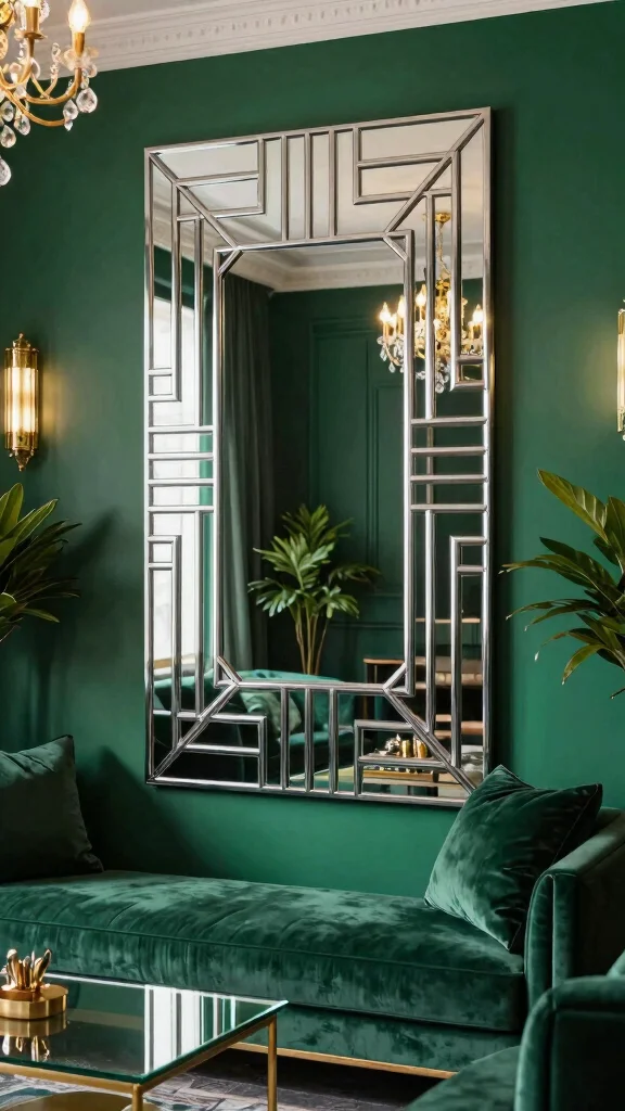 17 Panel Mirrors on Wall Ideas for Elegant Spaces - 6. Art Deco Glamour 1