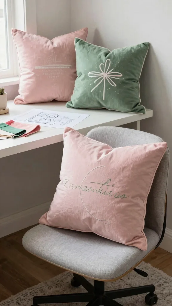 17 Pink and Green Throw Pillows Ideas for a Fresh Pop of Color - 11. Custom Creations 1