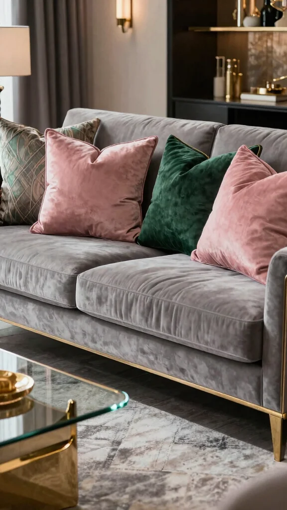 17 Pink and Green Throw Pillows Ideas for a Fresh Pop of Color - 3. Luxe Velvet Touch 1