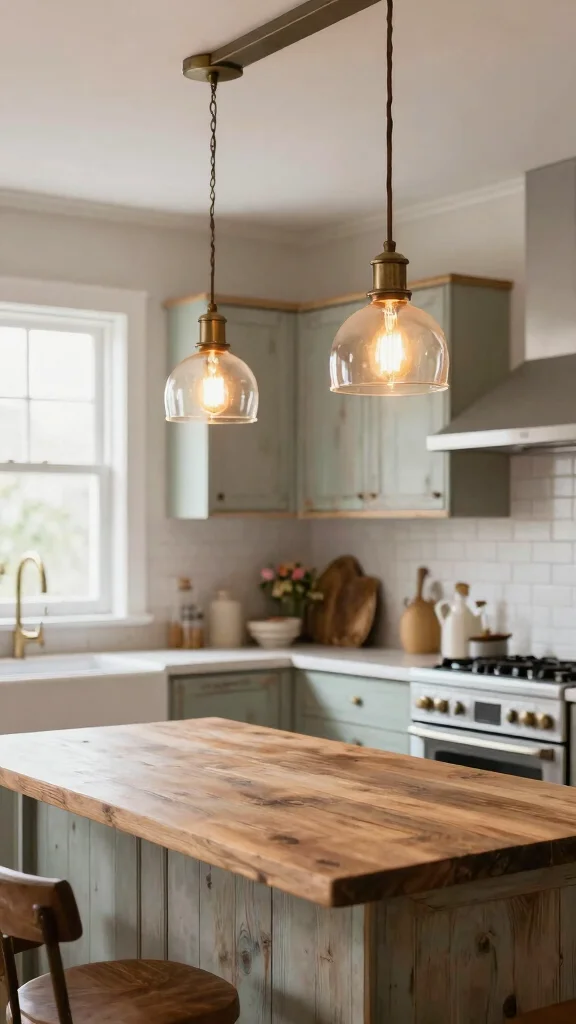 17 Shabby Chic Lighting Fixtures Ideas for Soft Romantic Spaces - 3. Vintage Pendant Lights 1