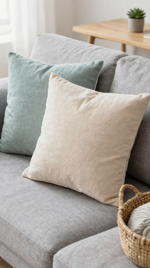 17 Throw Pillows for Gray Couch Ideas Designers Love - 1. Organic Cotton Textiles 1