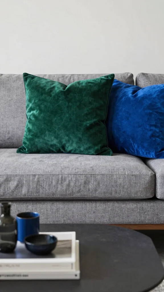17 Throw Pillows for Gray Couch Ideas Designers Love - 4. Eco-Friendly Velvet 1
