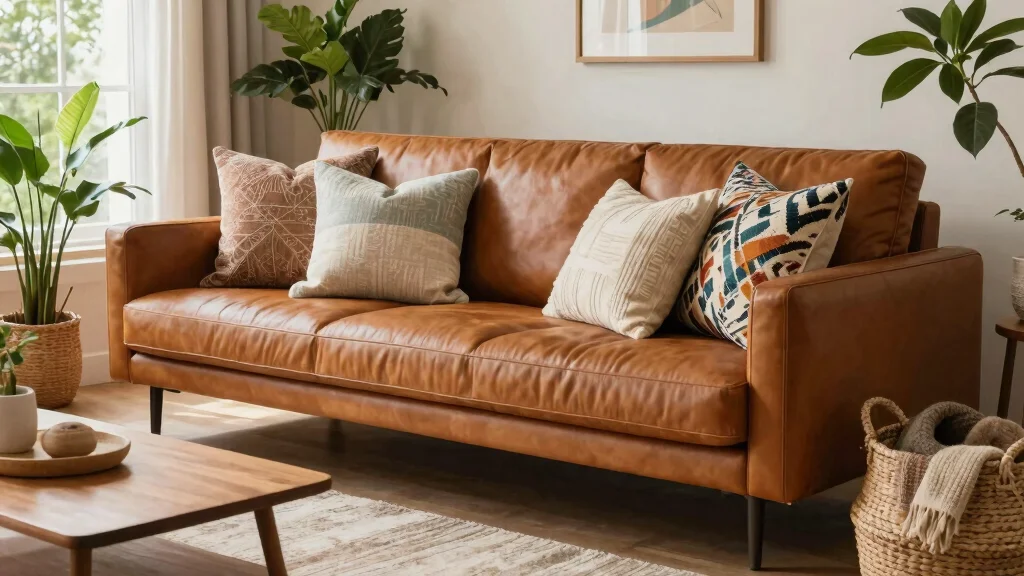 17 Throw Pillows for Leather Couch Ideas That Add Warmth
