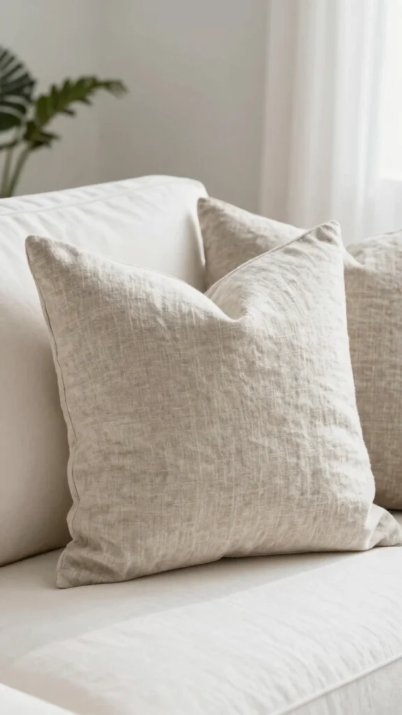 17 Throw Pillows for White Couch Ideas That Feel Fresh - 1. Eco-Friendly Linen Pillows 1