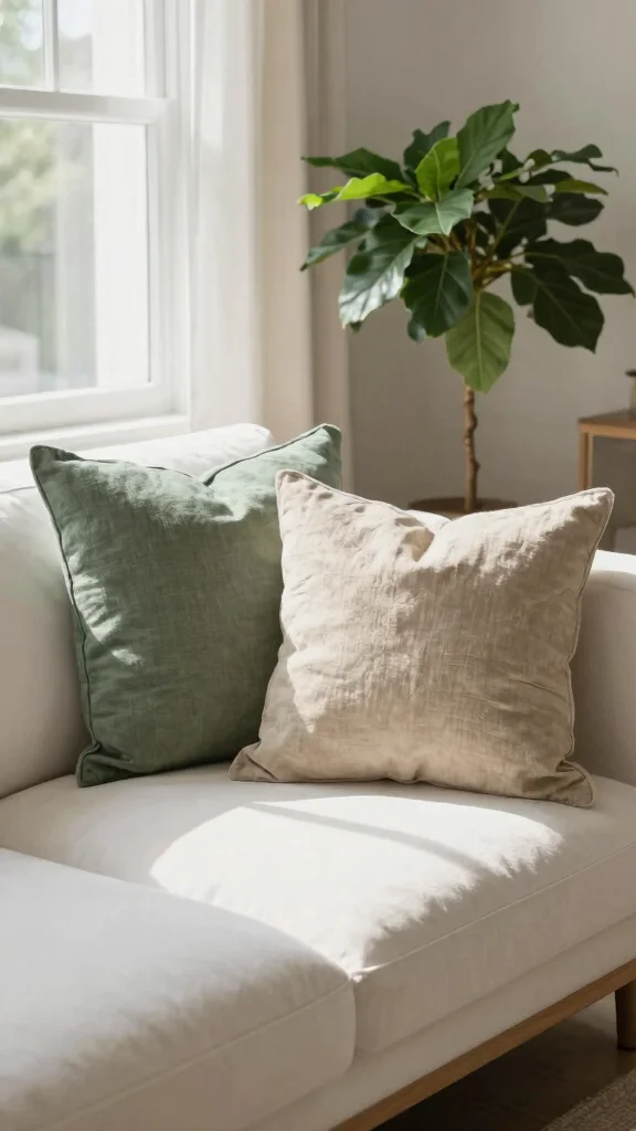 17 Throw Pillows for White Couch Ideas That Feel Fresh - 5. Sustainable Organic Cotton 1