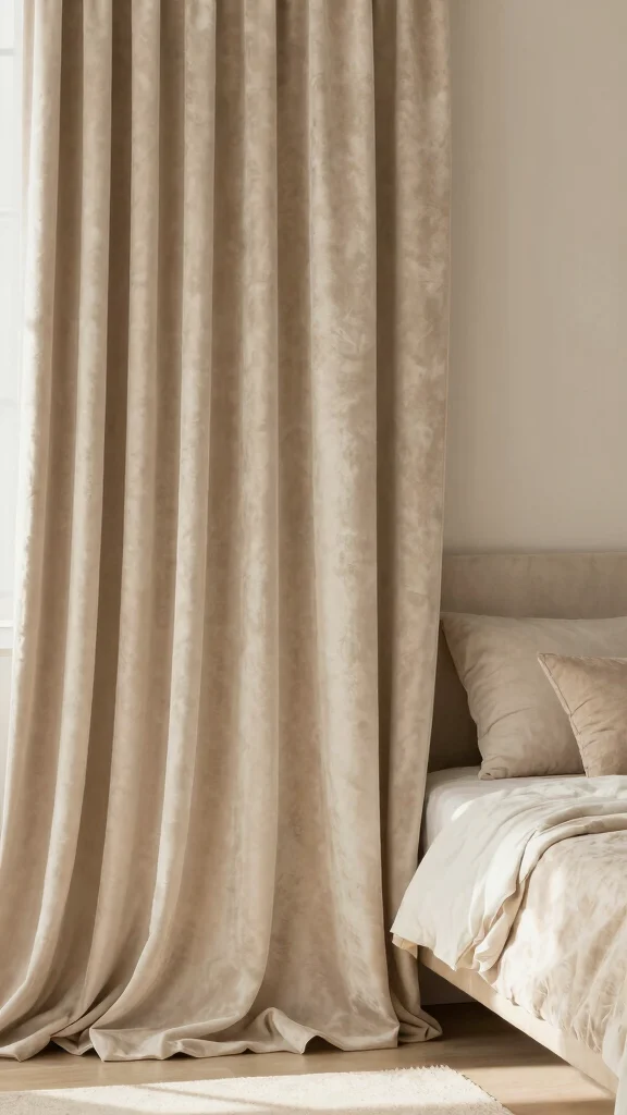 17 Velvet Curtains Bedroom Ideas for a Soft Glam Upgrade - 11. Softly Draped Styles 1