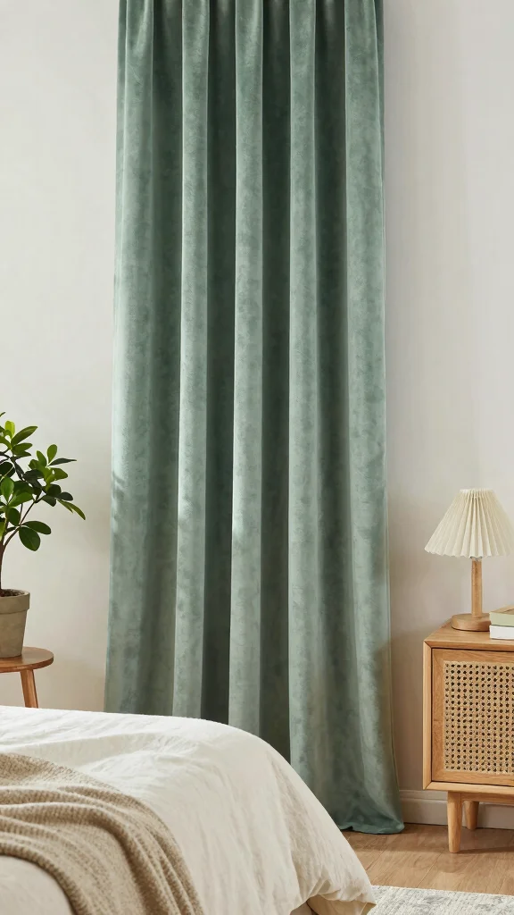 17 Velvet Curtains Bedroom Ideas for a Soft Glam Upgrade - 16. Eco-Friendly Velvet Choices 1
