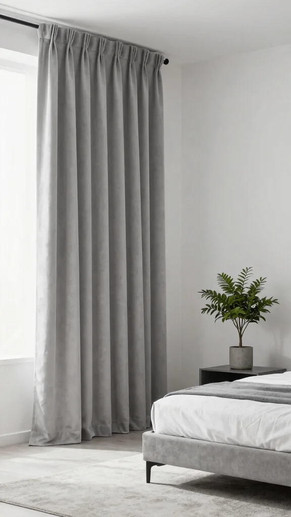 17 Velvet Curtains Bedroom Ideas for a Soft Glam Upgrade - 6. Minimalist Approach 1