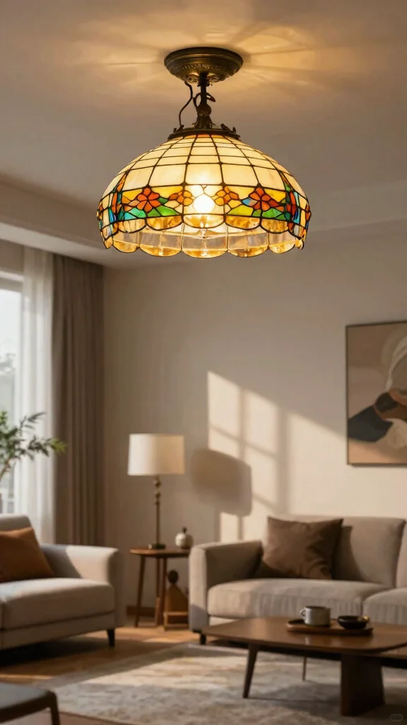 17 Vintage Lighting Fixtures Ideas for Character and Charm - 11. Unique Shade Designs: Artistry in Light 1