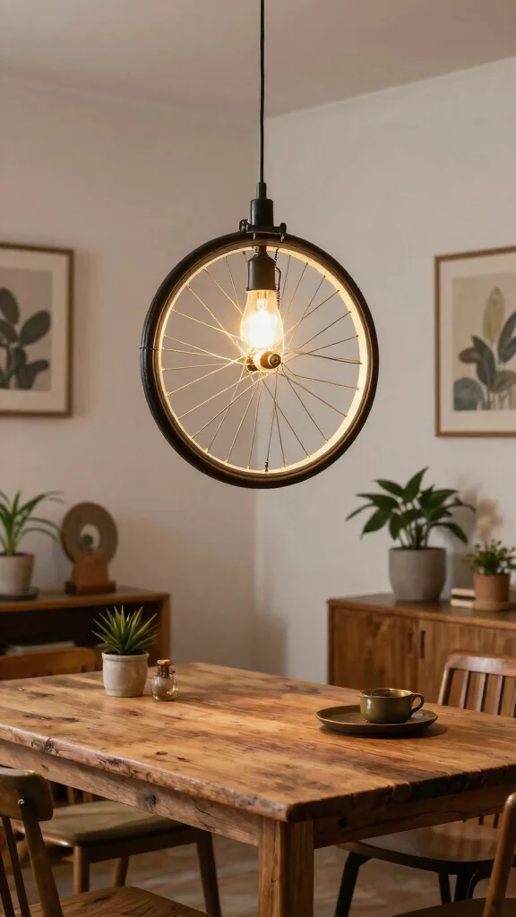 17 Vintage Lighting Fixtures Ideas for Character and Charm - 14. Upcycled Lighting: Sustainability with Style 1