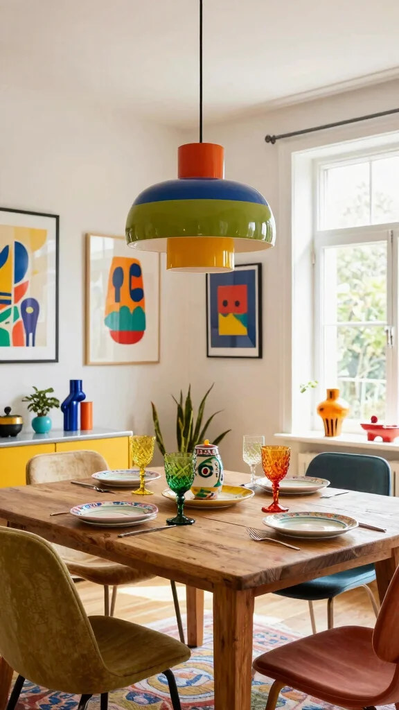 17 Vintage Lighting Fixtures Ideas for Character and Charm - 2. Retro Light Designs: Bright and Funky 1