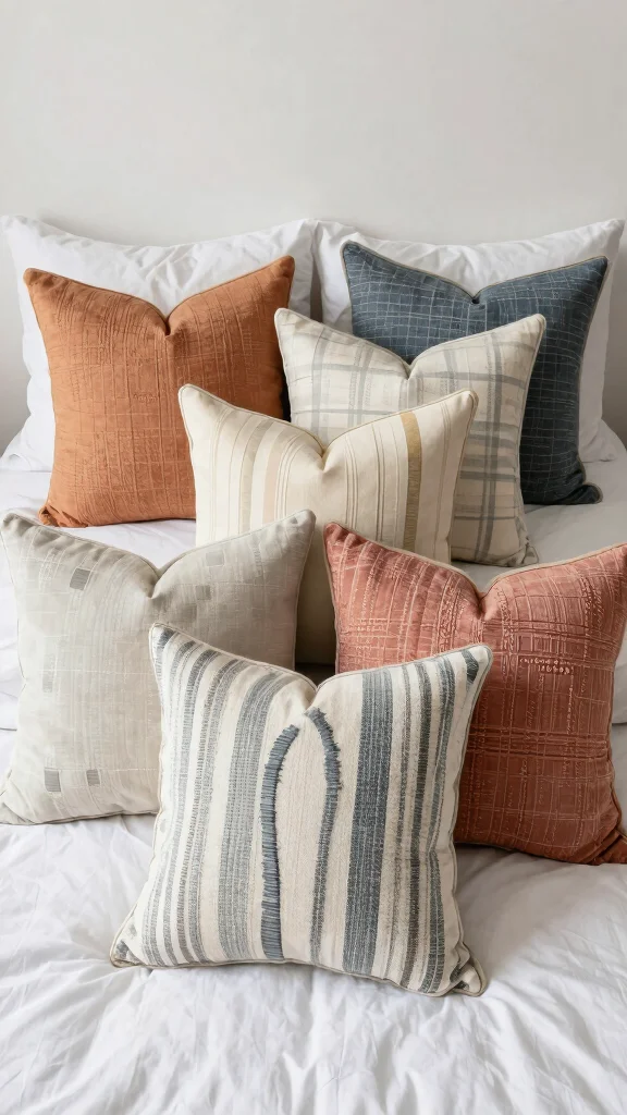 18 Bed with Throw Pillows Ideas for a Cozy Layered Look - 17. Use Pillow Covers 1