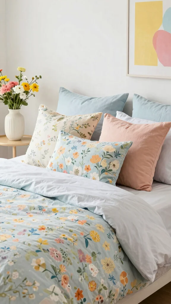 18 Bed with Throw Pillows Ideas for a Cozy Layered Look - 5. Seasonal Switch-Ups 1